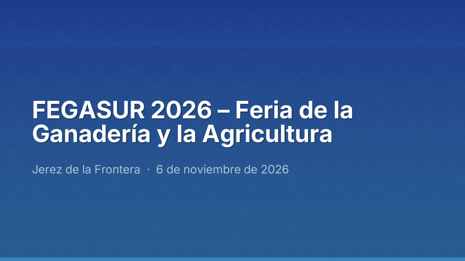 FEGASUR 2026 – Feria de la Ganadería y la Agricultura