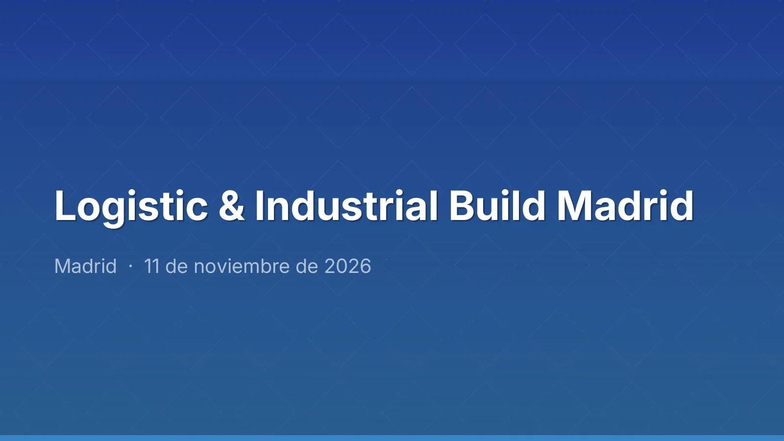 Logistic & Industrial Build Madrid