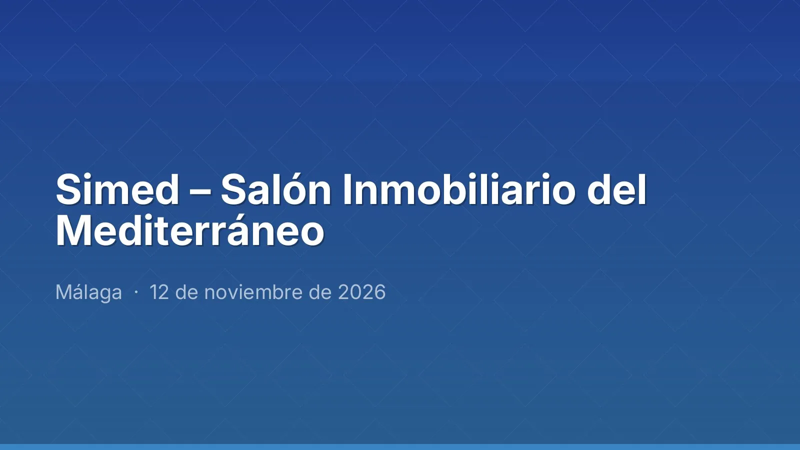 Simed – Salón Inmobiliario del Mediterráneo