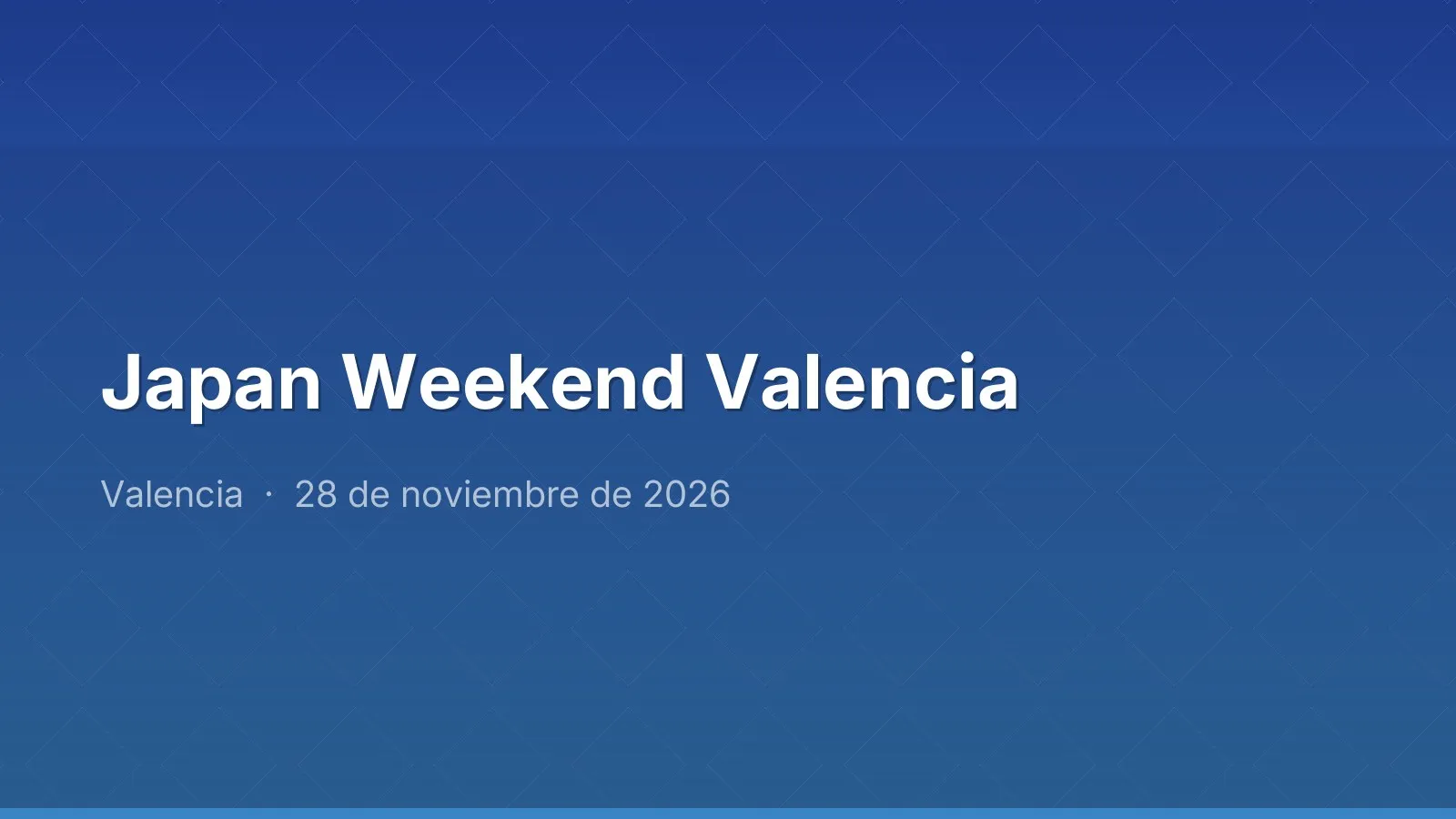Japan Weekend Valencia