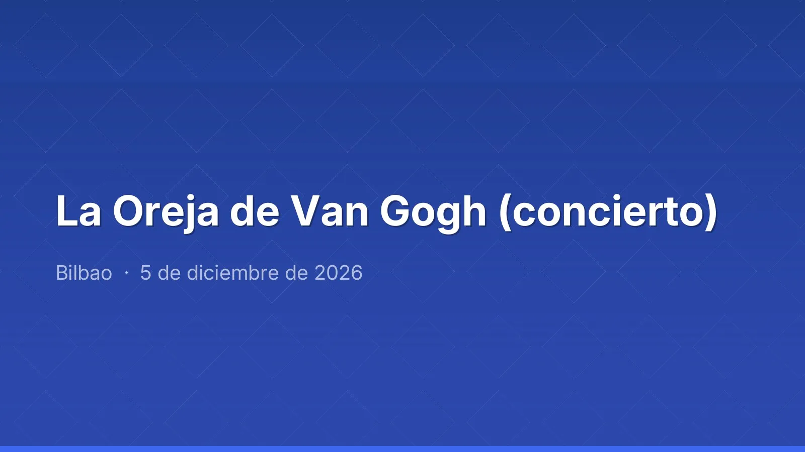La Oreja de Van Gogh (concierto)