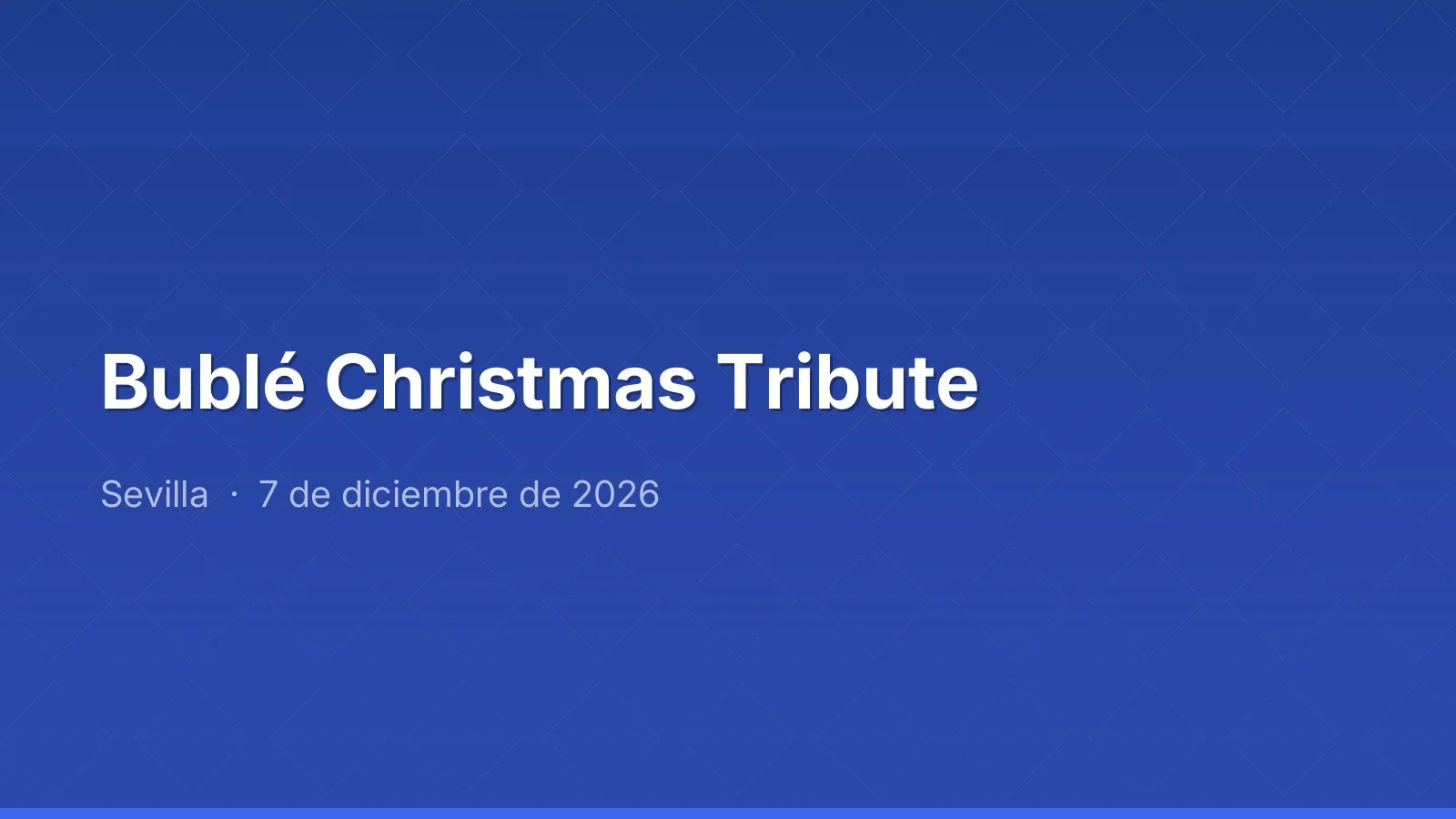 Bublé Christmas Tribute