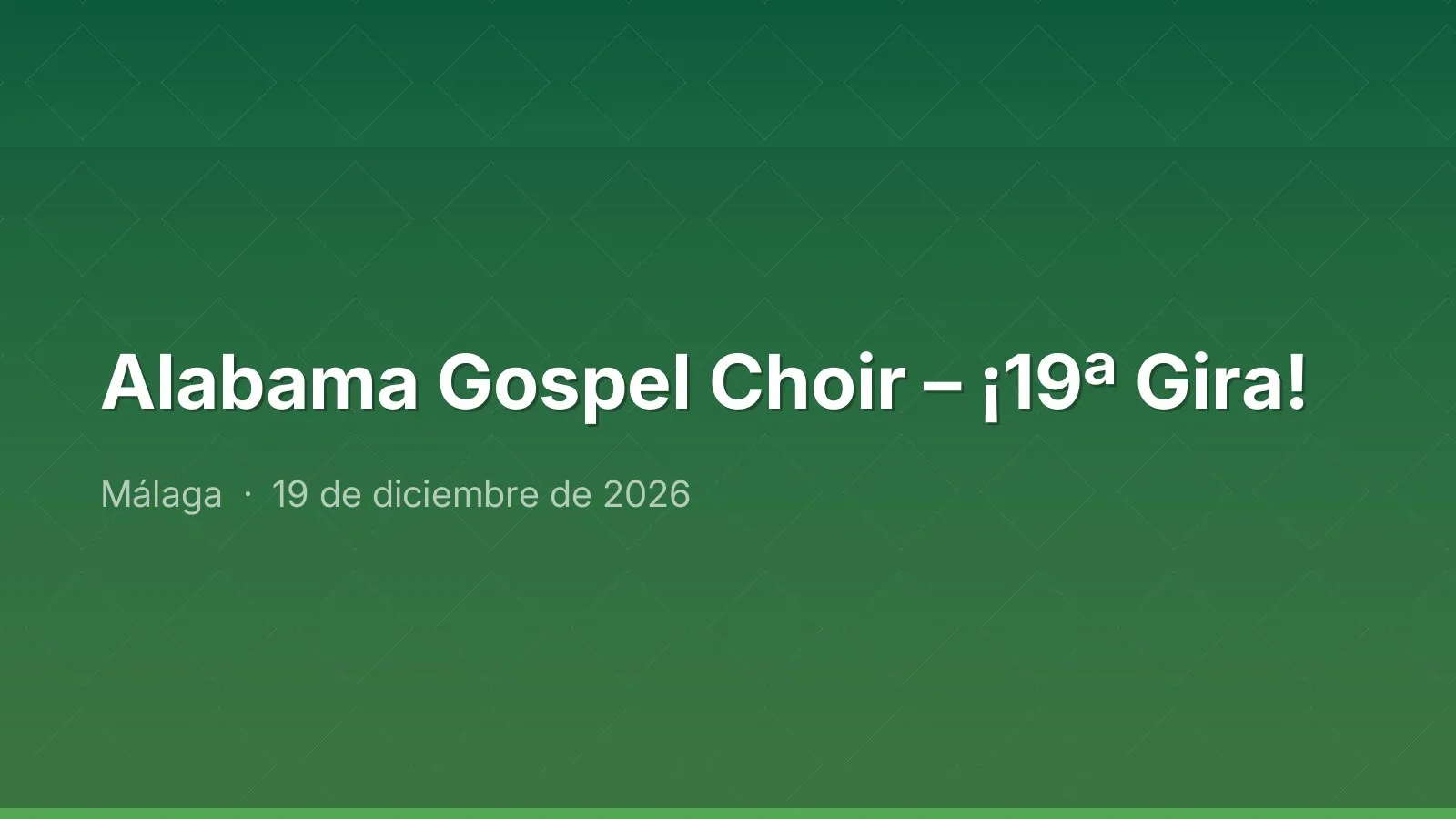 Alabama Gospel Choir – 19Th Tour!