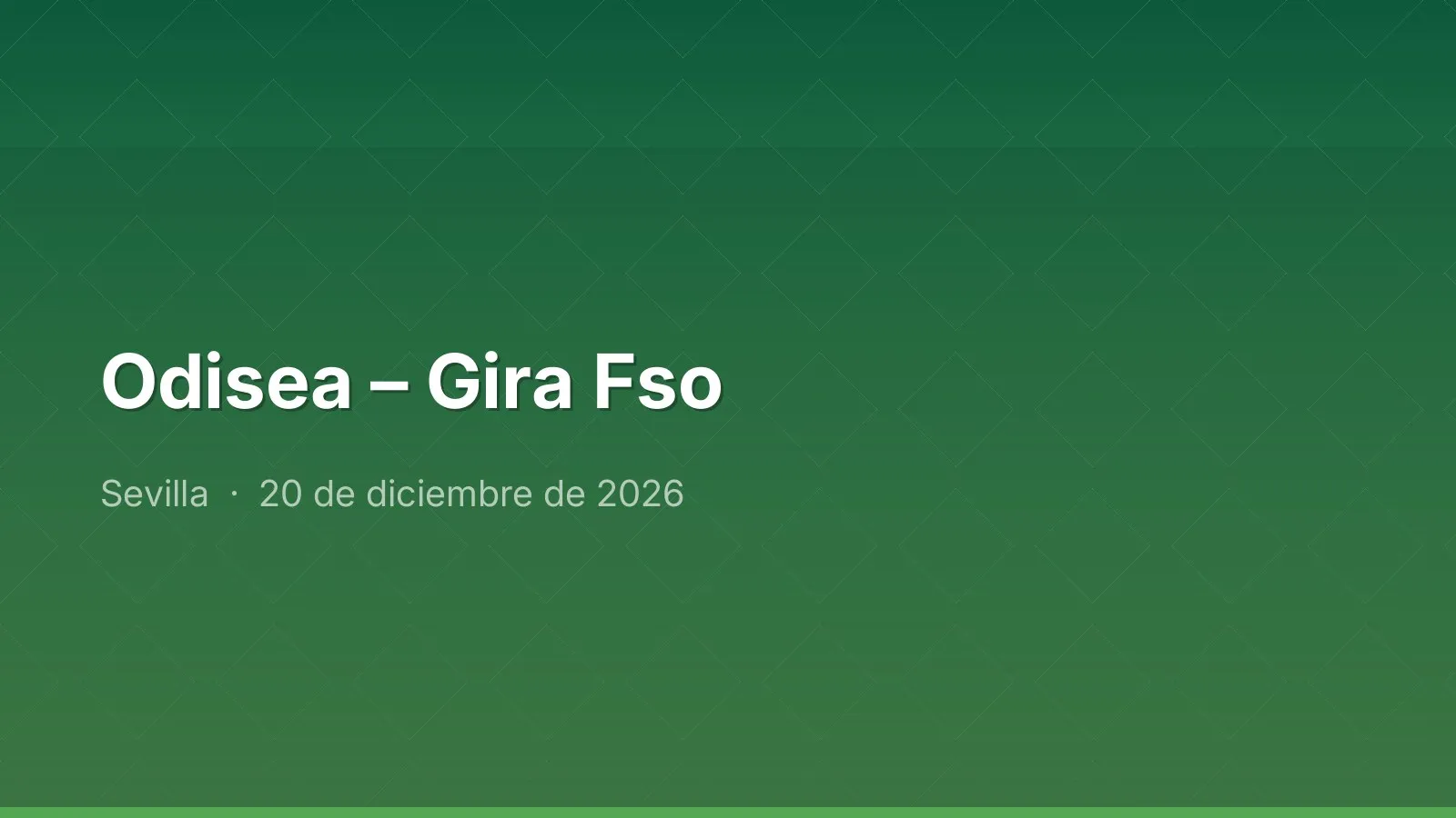 Odisea – Gira Fso