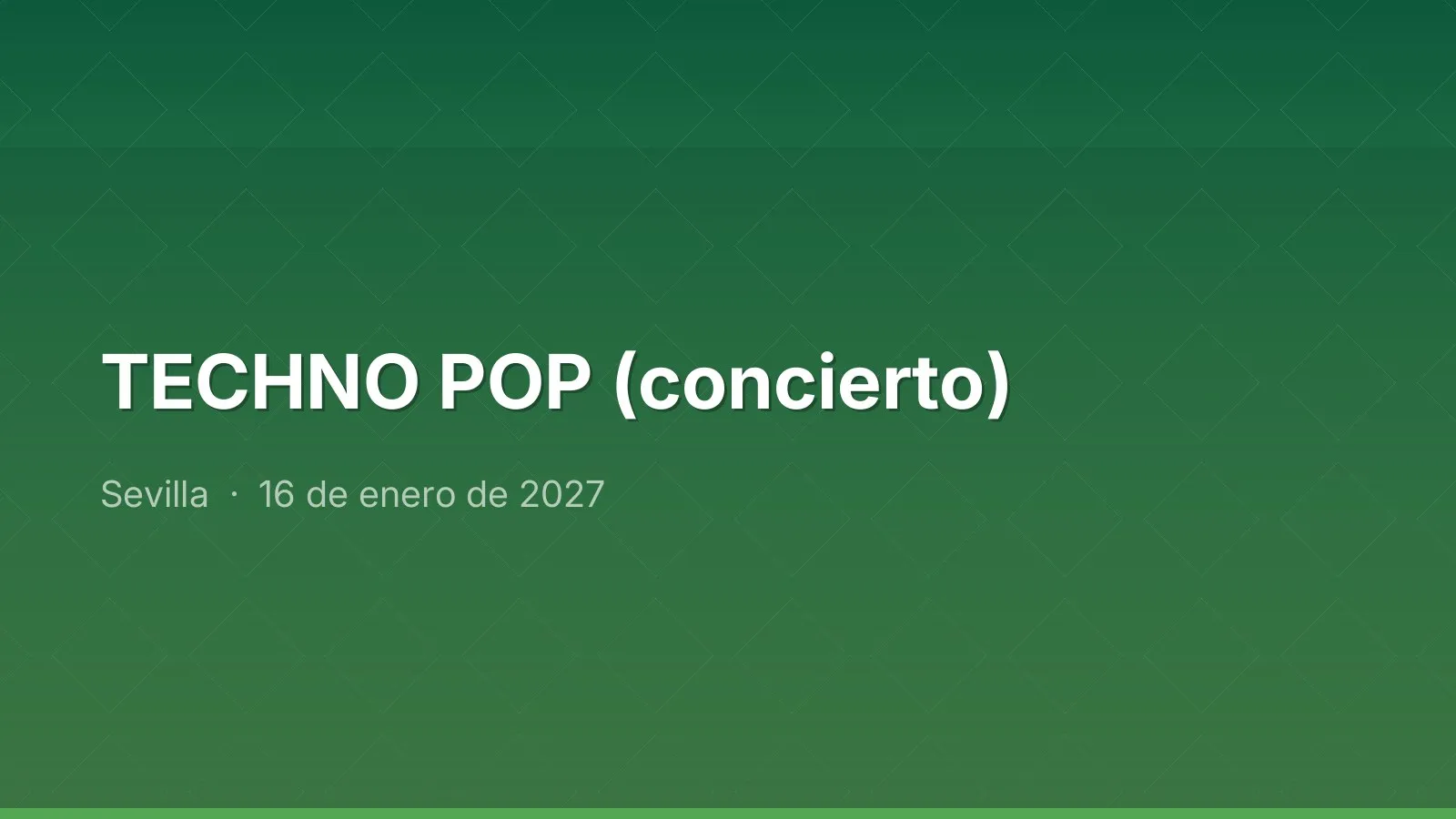 TECHNO POP (concierto)
