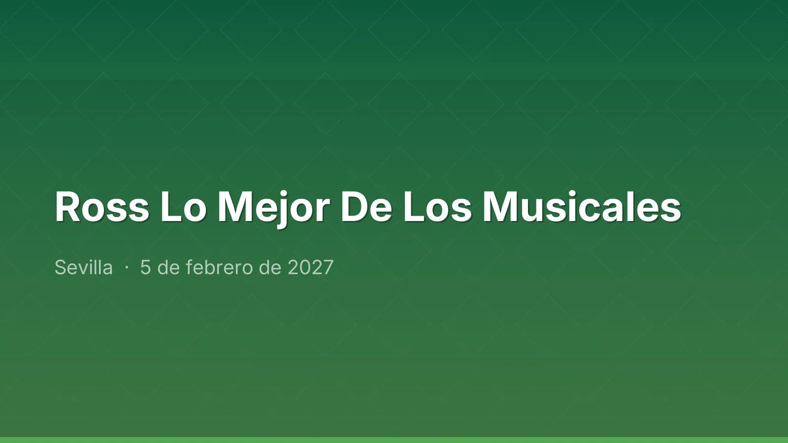 Ross Lo Mejor De Los Musicales