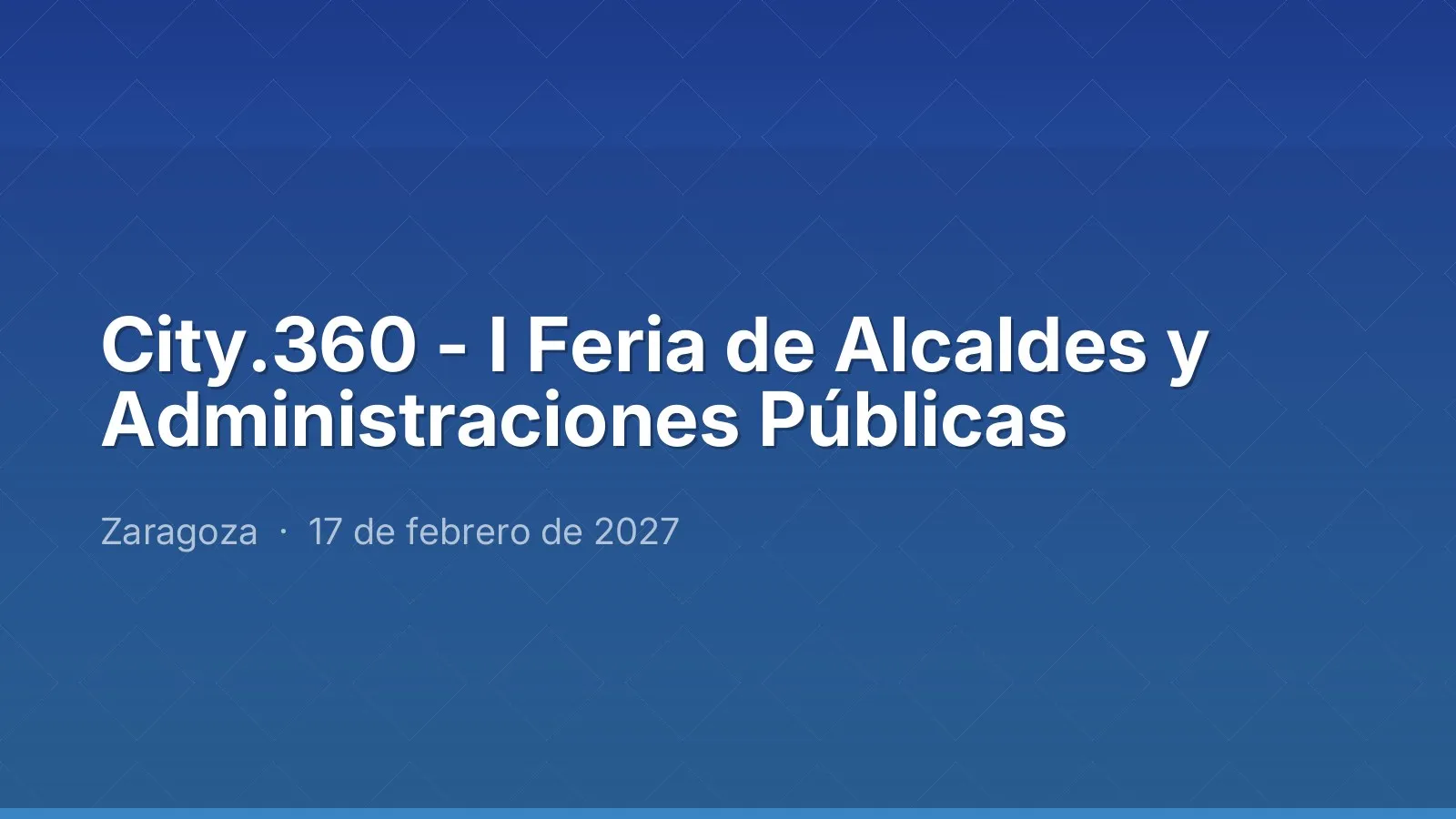 City.360 - 1st Fair of Mayors and Public Administrations