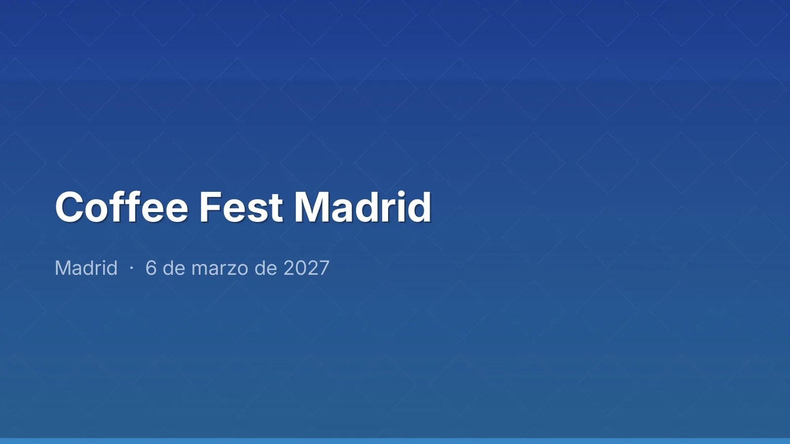 Coffee Fest Madrid