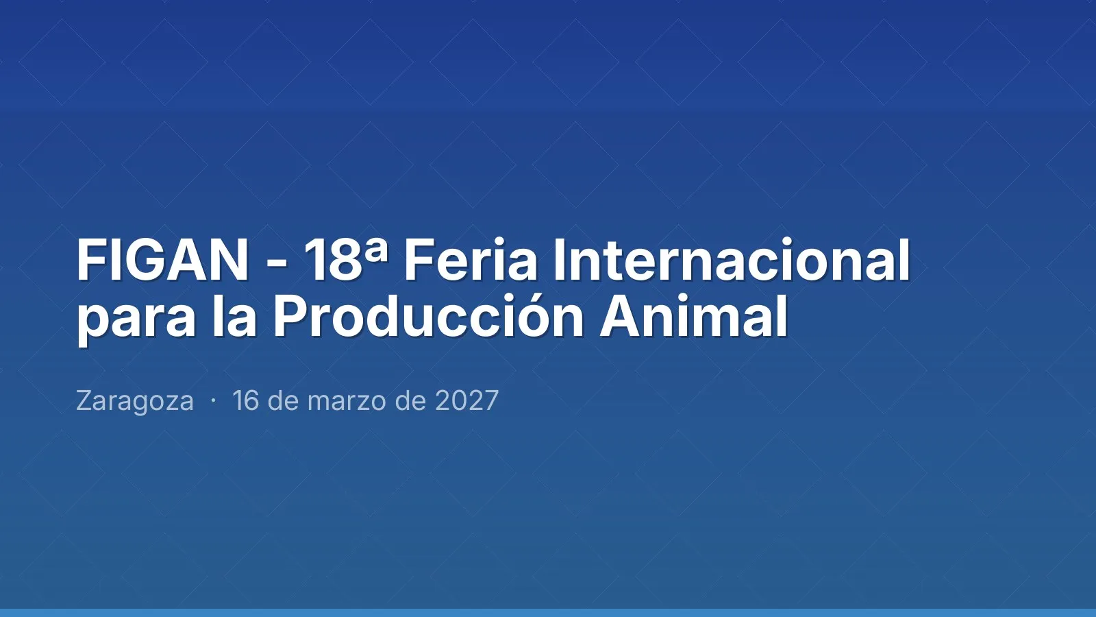 FIGAN - 18th International Fair for Animal Production