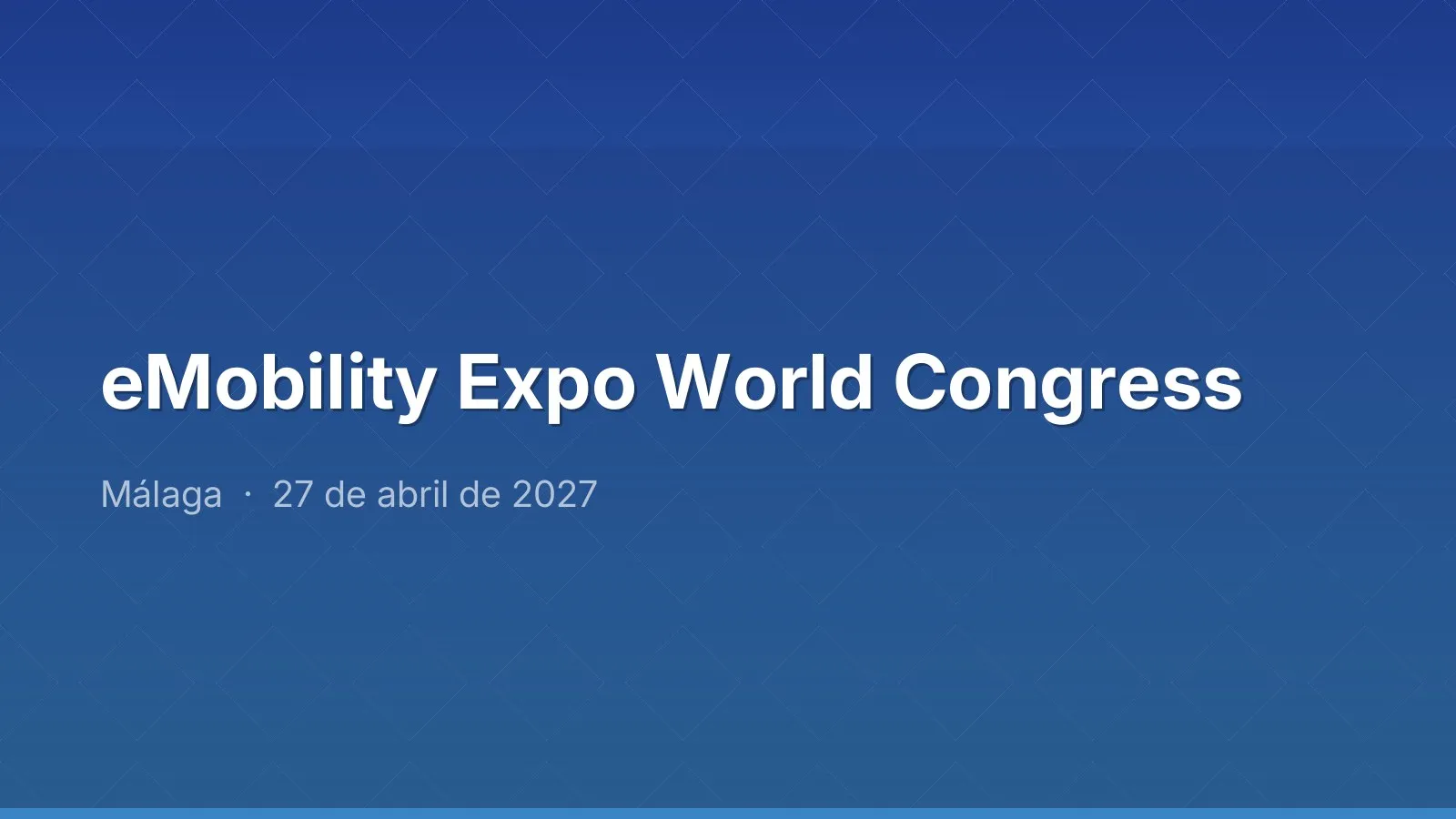 eMobility Expo World Congress