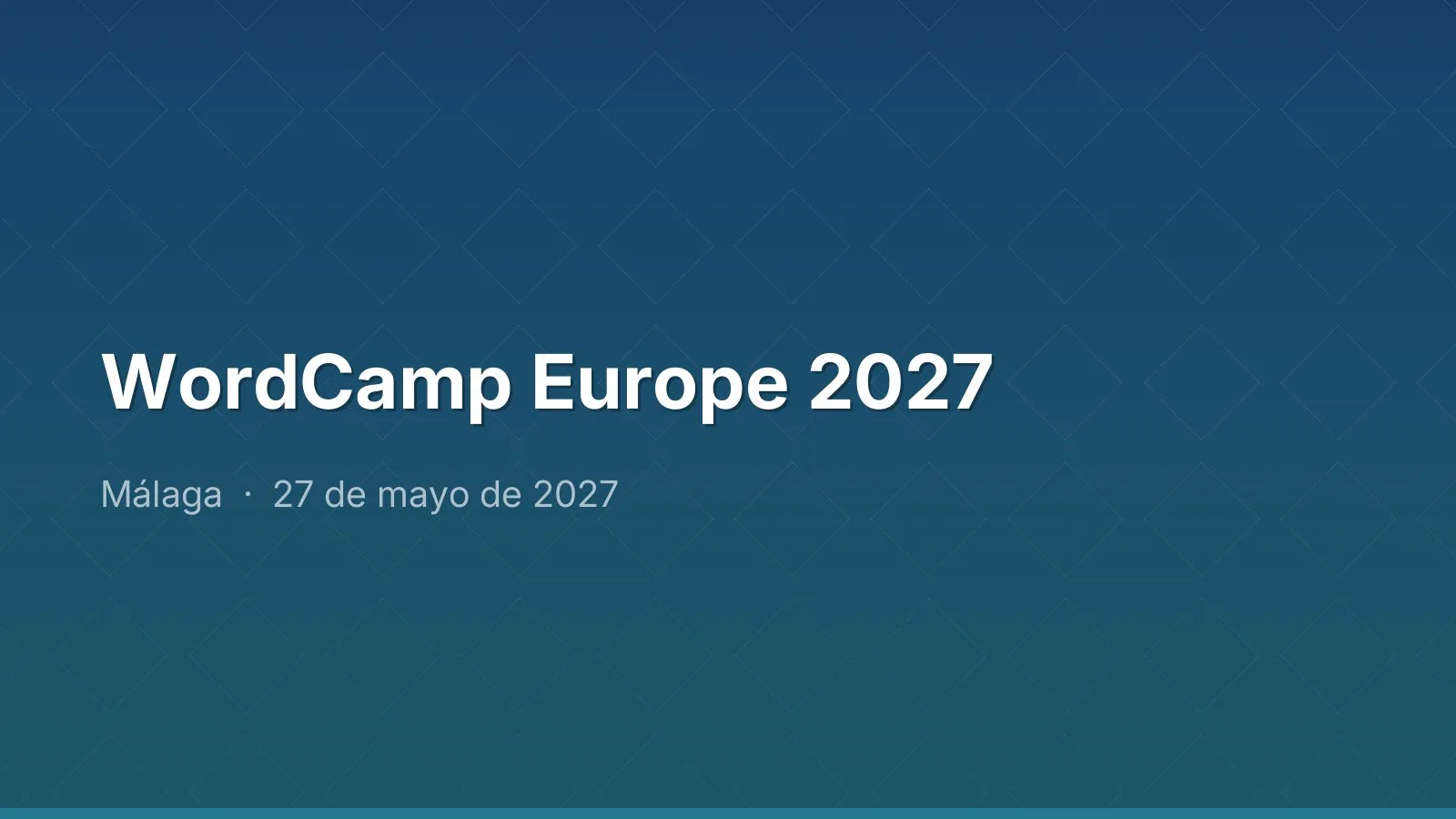 WordCamp Europe 2027