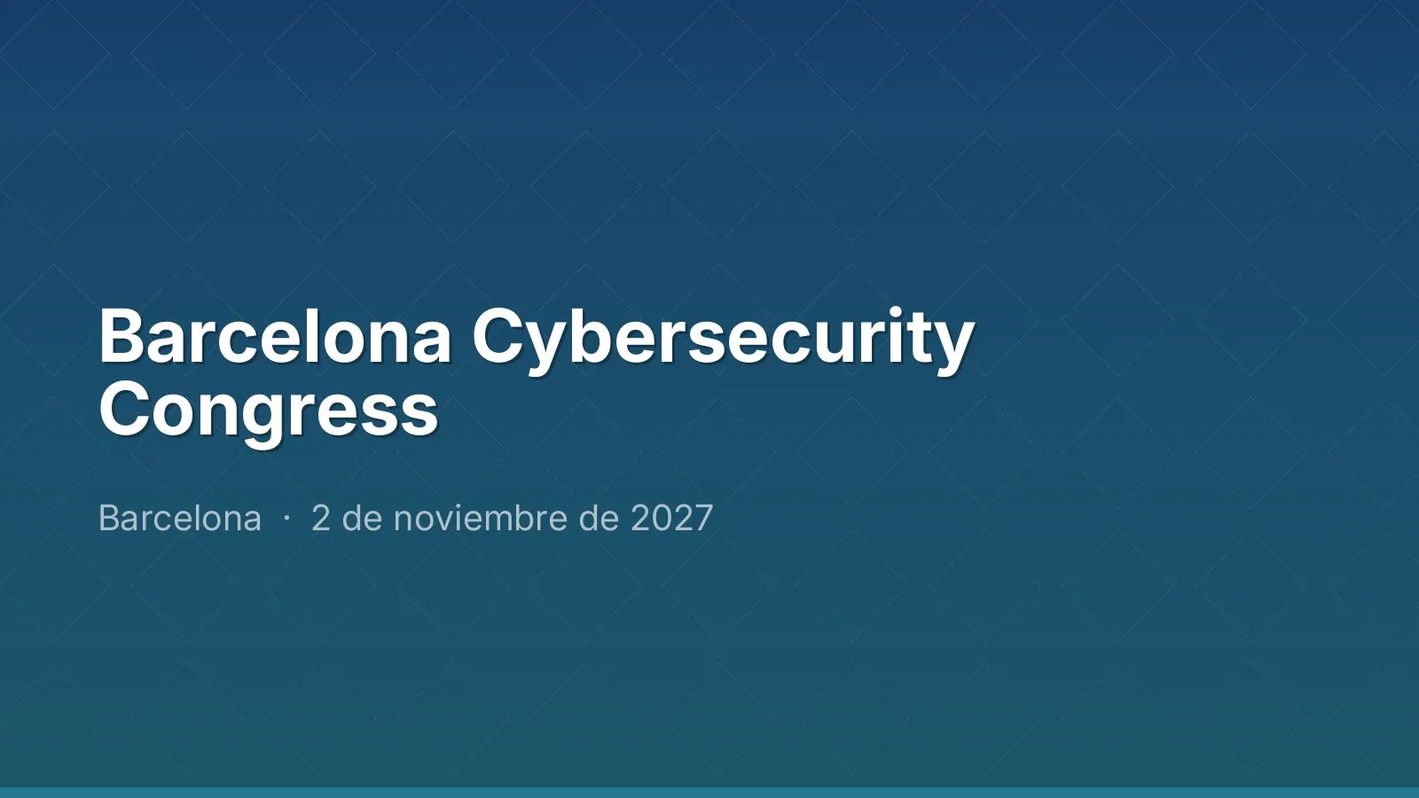 Barcelona Cybersecurity Congress