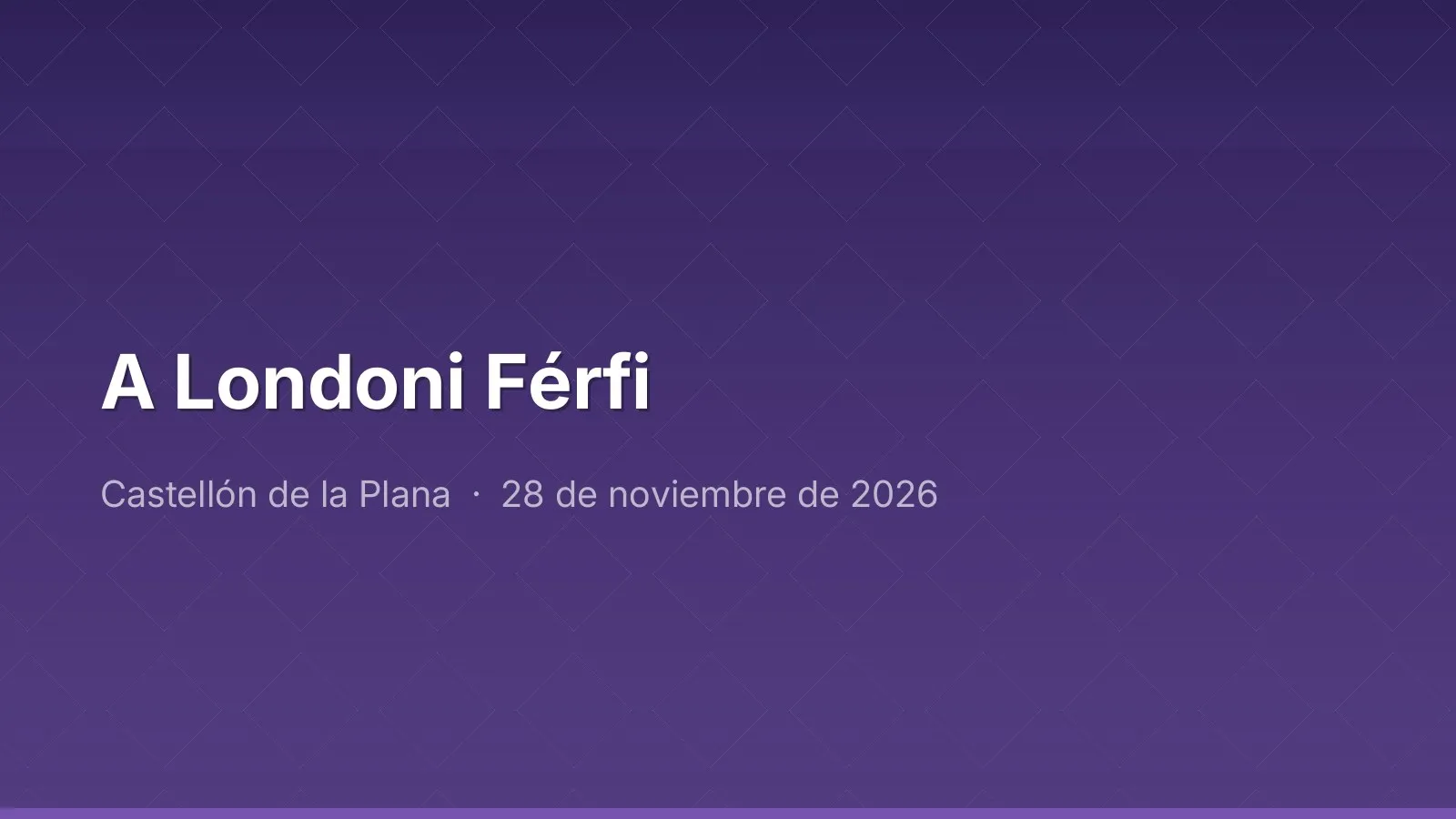 A Londoni Férfi