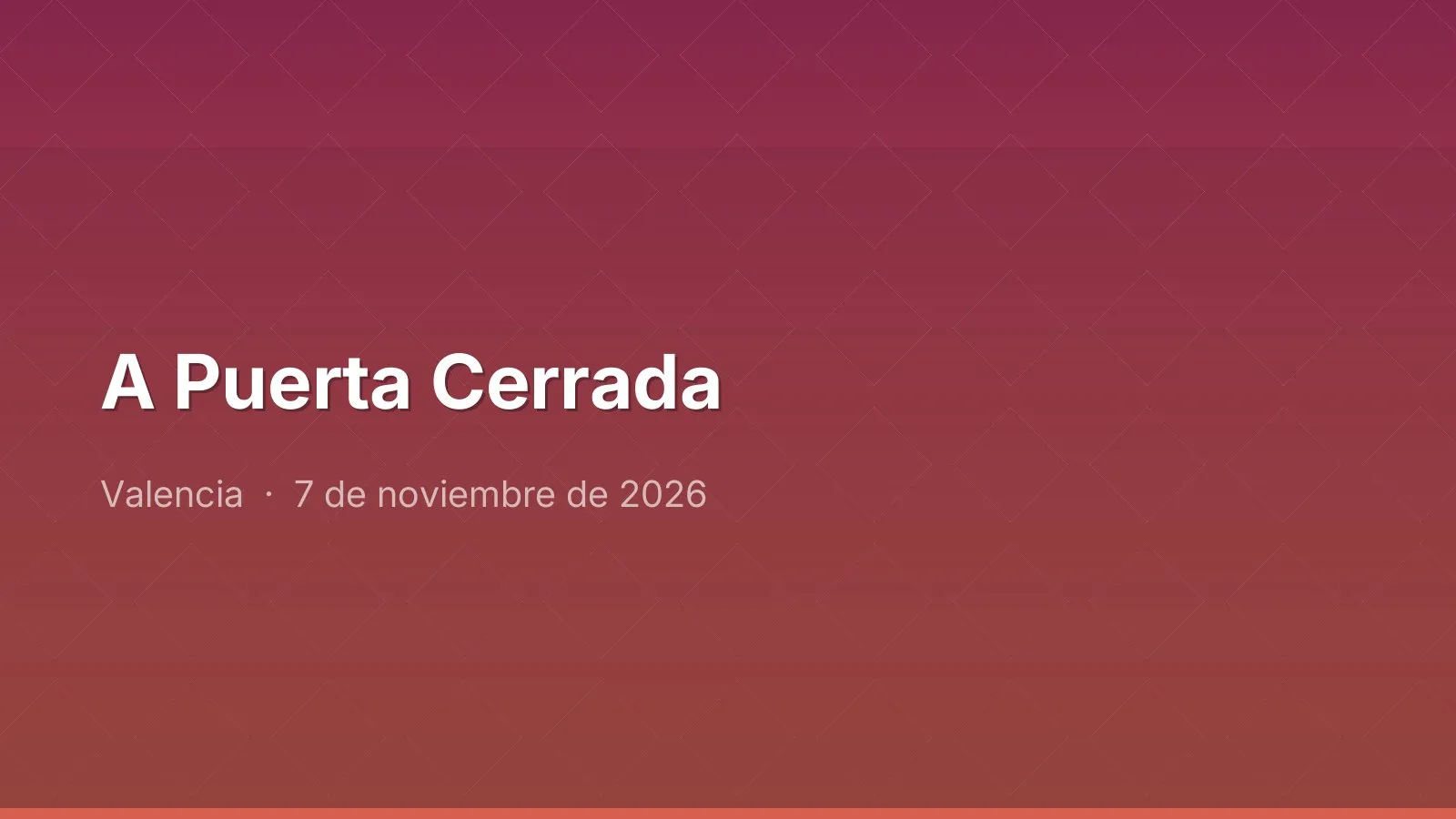 A Puerta Cerrada