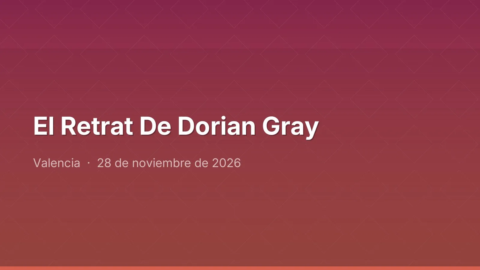 El Retrat De Dorian Gray