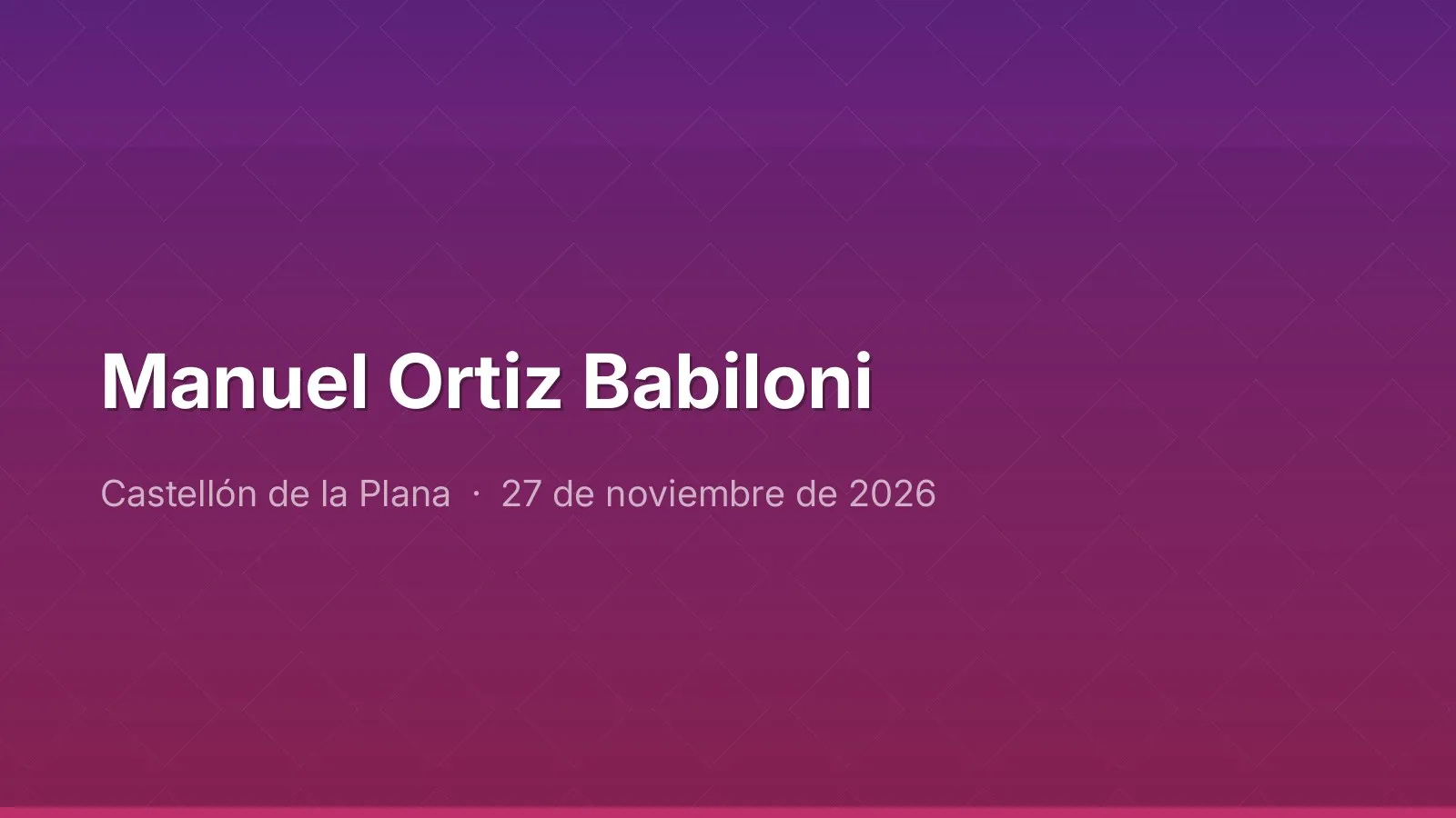Manuel Ortiz Babiloni