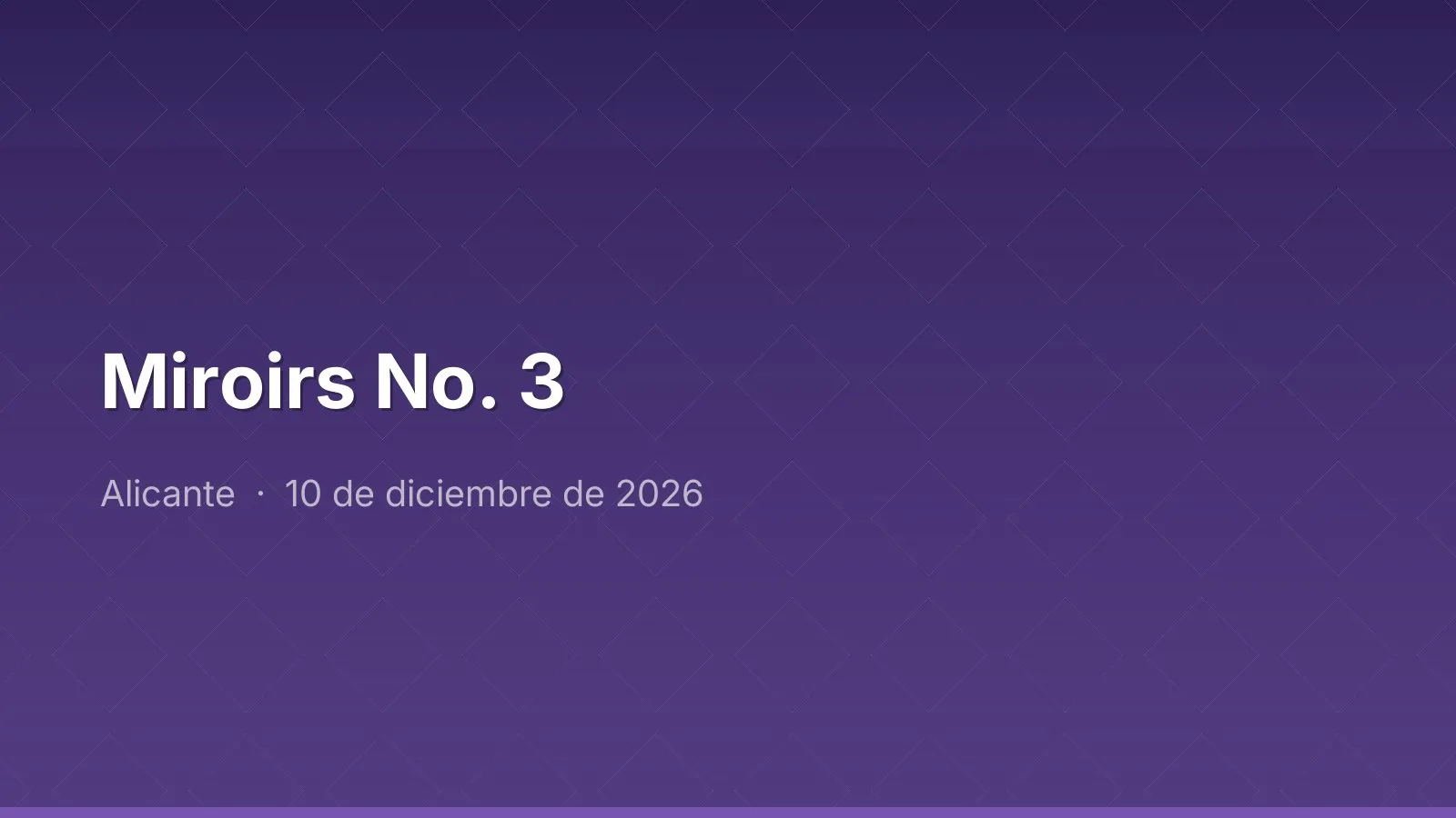 Miroirs No. 3
