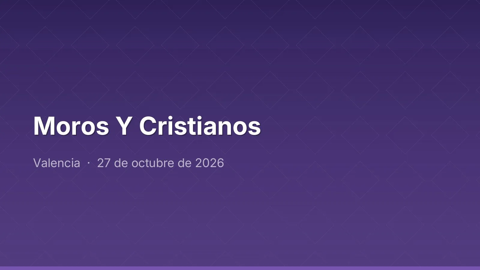 Moros Y Cristianos