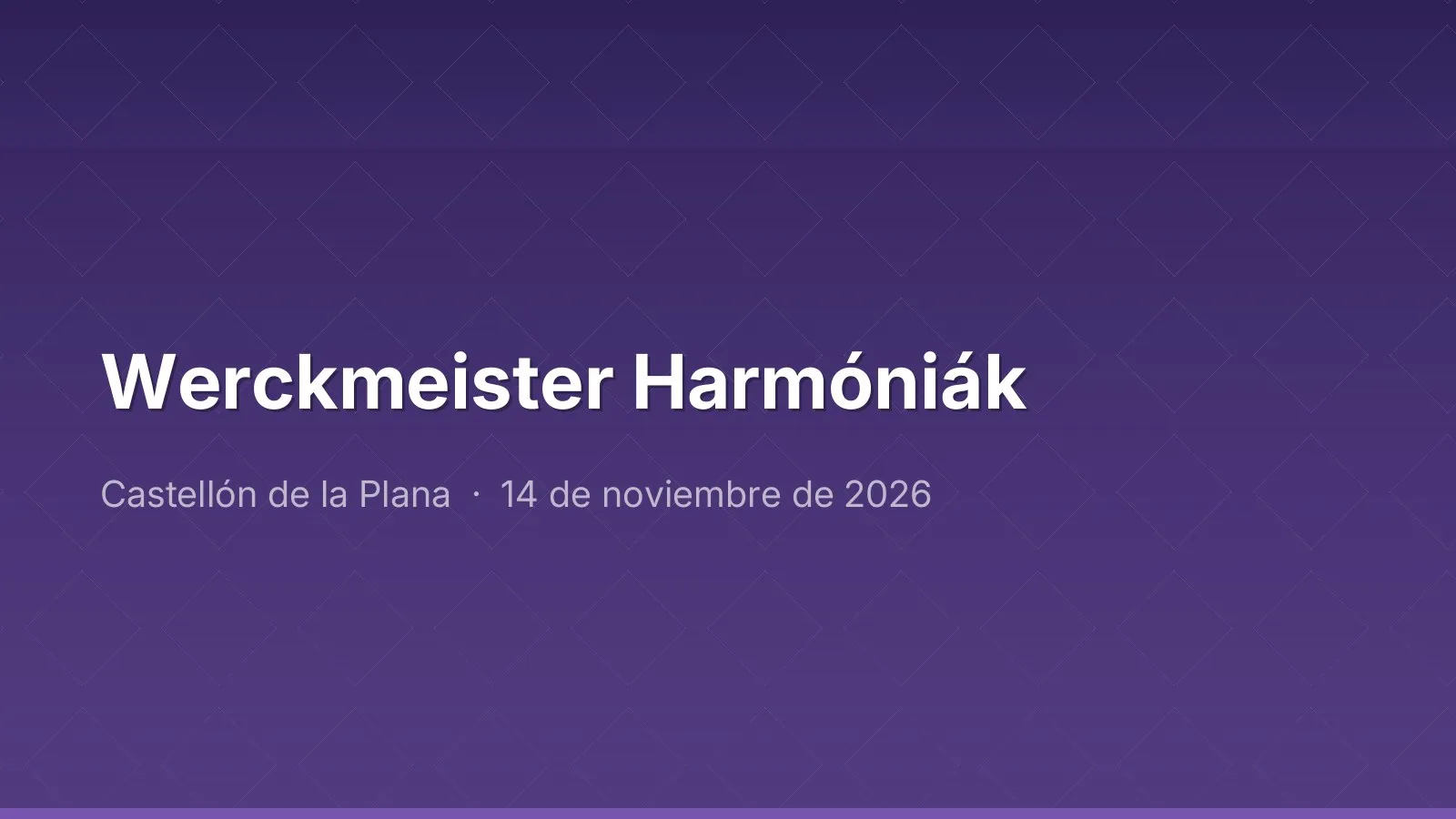 Werckmeister Harmóniák