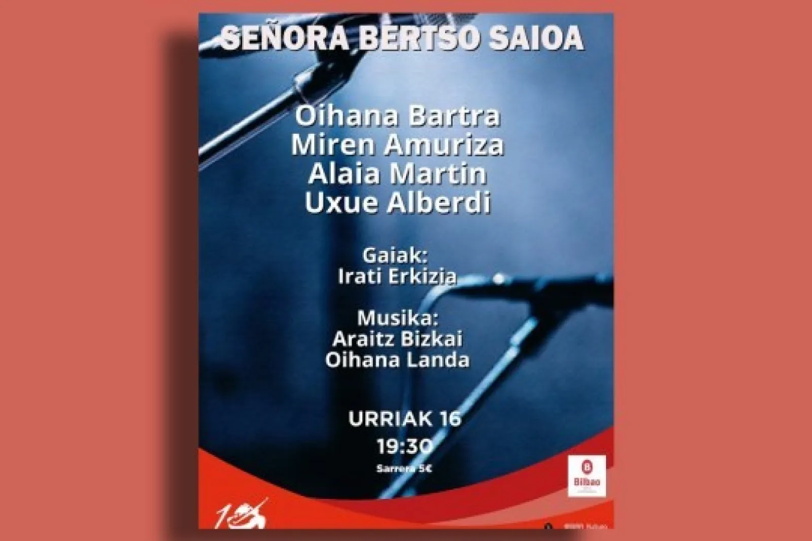 Señora bertso saioa: Uxue Alberdi, Miren Amuriza, Oihana Bartra, Alaia Martin Araitz Bizkai, Oihana Landa