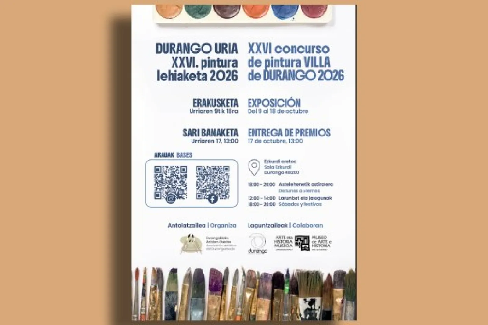 Exposición "XXVI concurso de pintura Villa de Durango 2026"