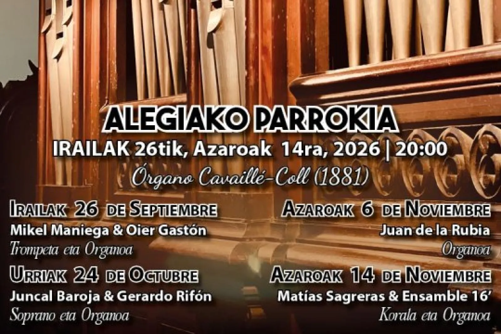 Udazkena musikaz 2026: GERARDO RIFON Y JUNCAL BAROJA