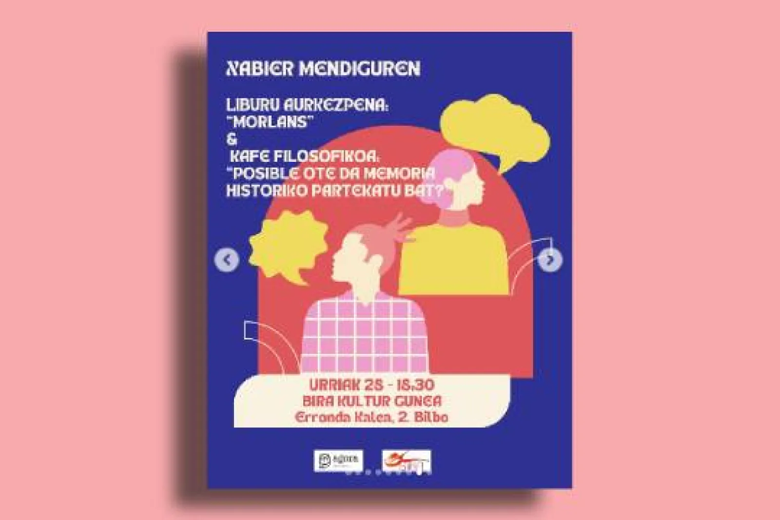 Presentación de libro: "Morlans" + Café filosófico: "Posible ote da memorio historiko partekatu bat?"