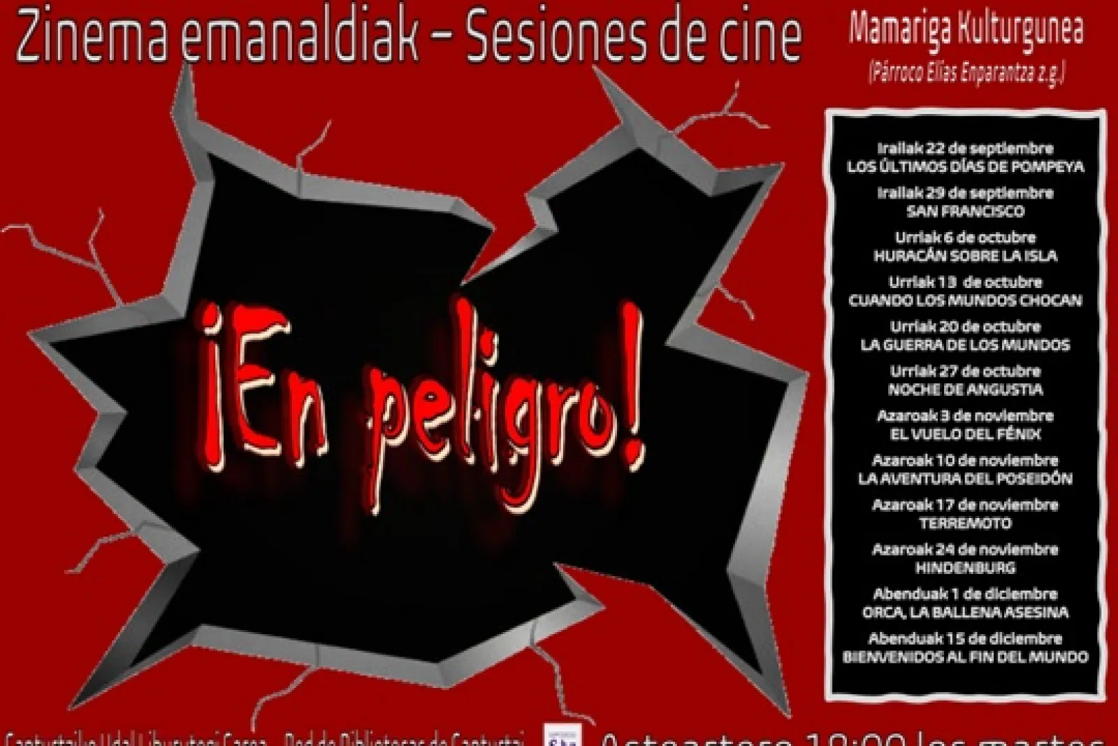 Ciclo de cine en Mamariga Kulturgunea: "LA AVENTURA DEL POSEIDÓN"