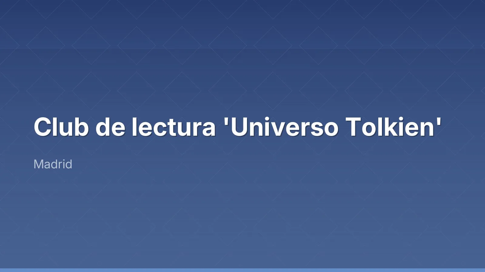 Club de lectura 'Universo Tolkien'