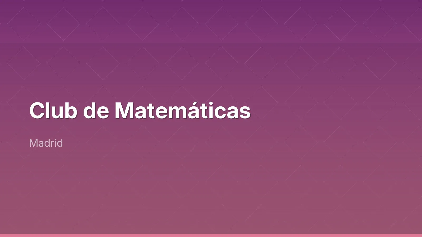 Club de Matemáticas