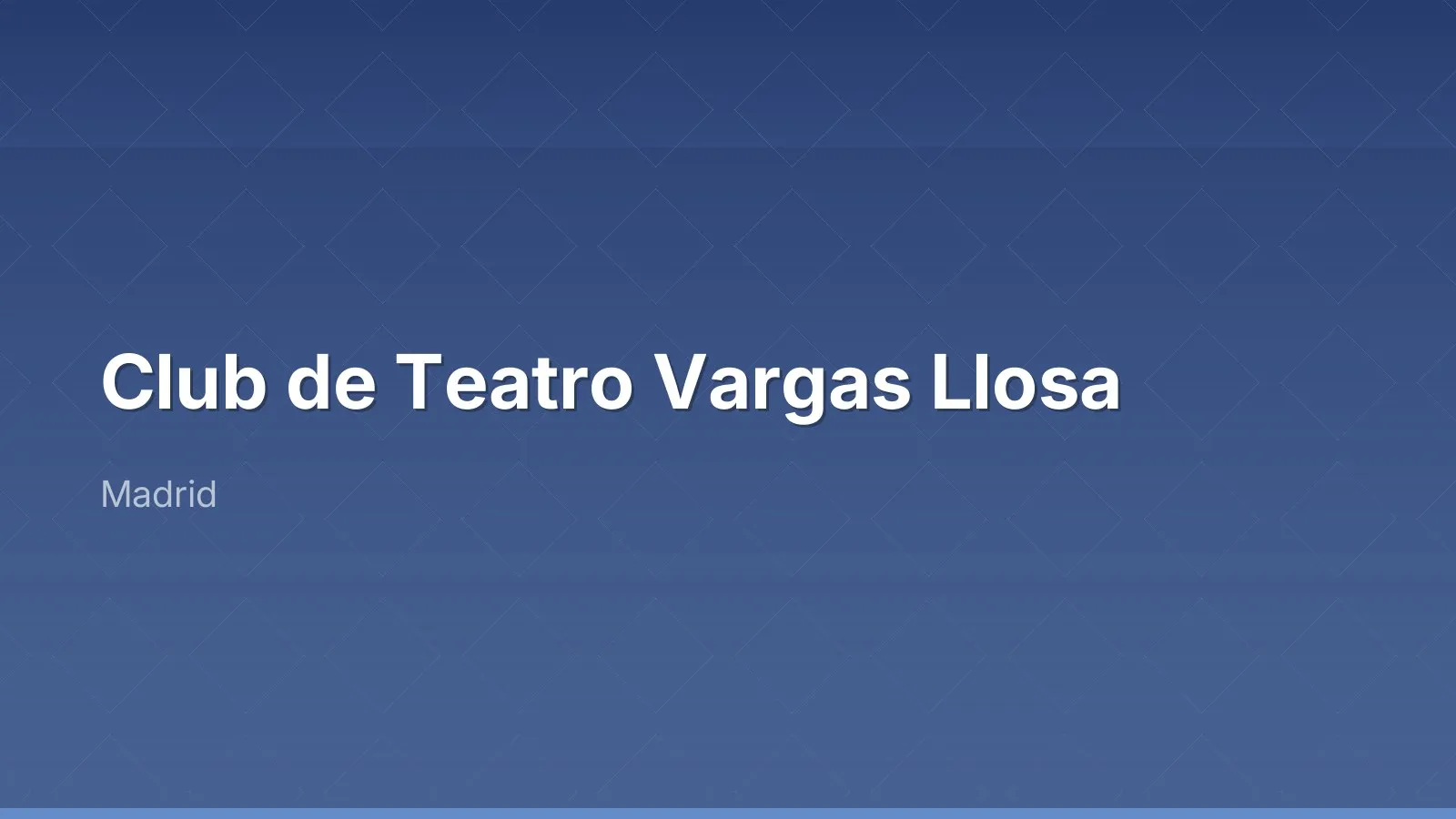 Club de Teatro Vargas Llosa