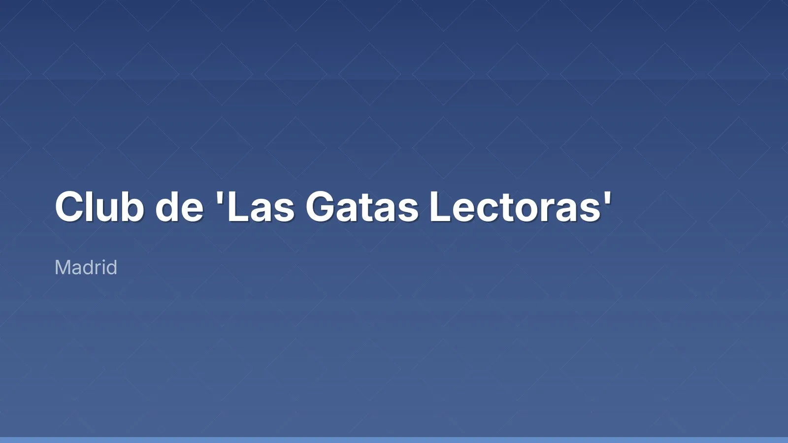 Club de 'Las Gatas Lectoras'