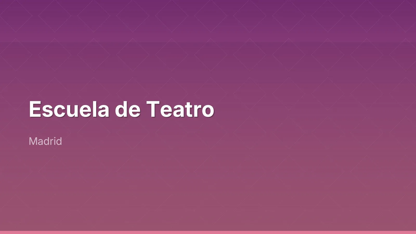 Escuela de Teatro