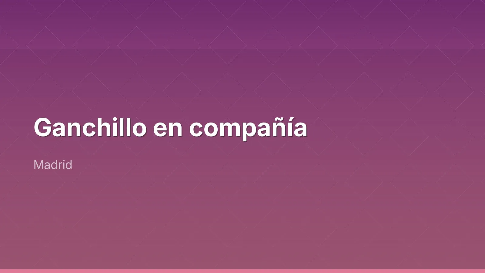 Ganchillo en compañía