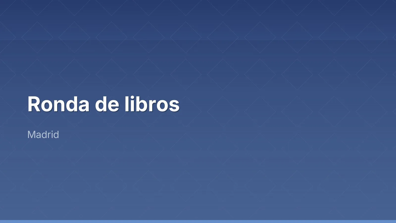 Ronda de libros