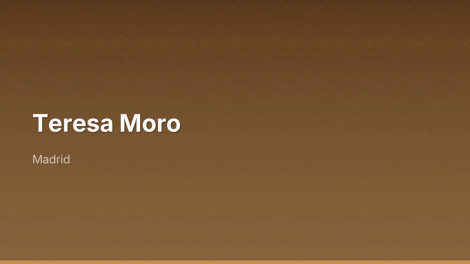 Teresa Moro