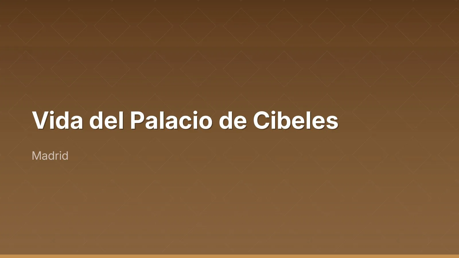 Vida del Palacio de Cibeles