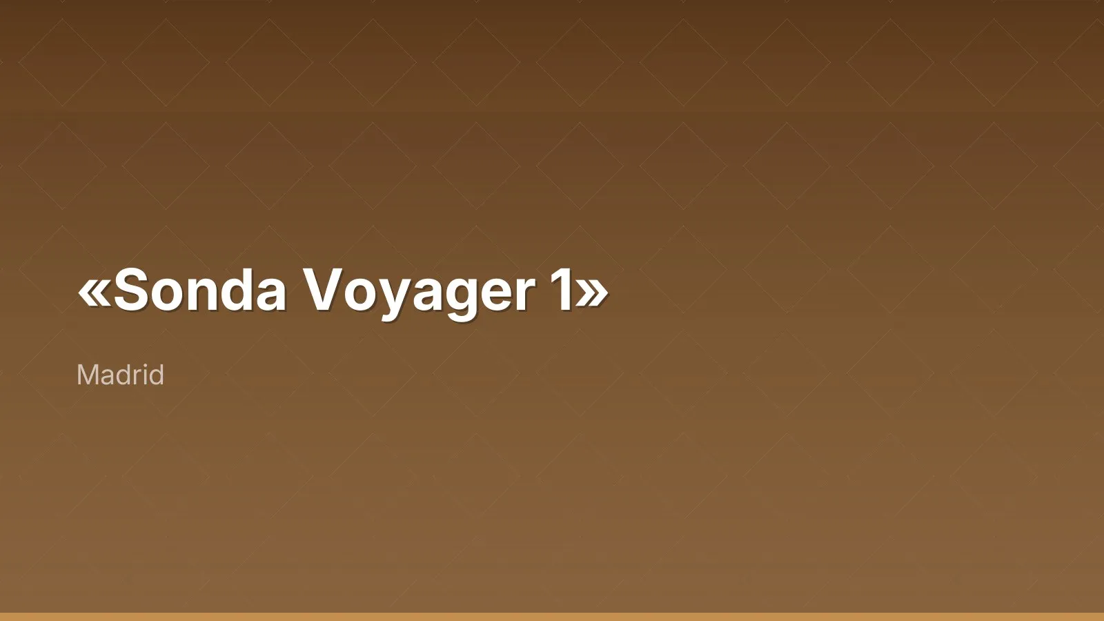 «Sonda Voyager 1»