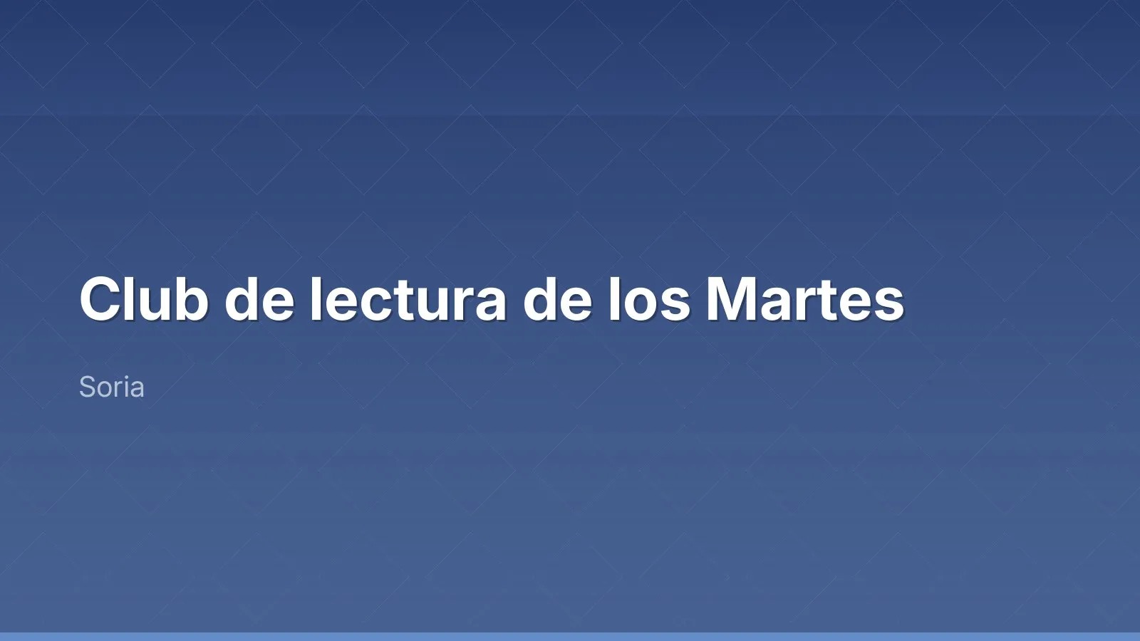 Club de lecture du mardi
