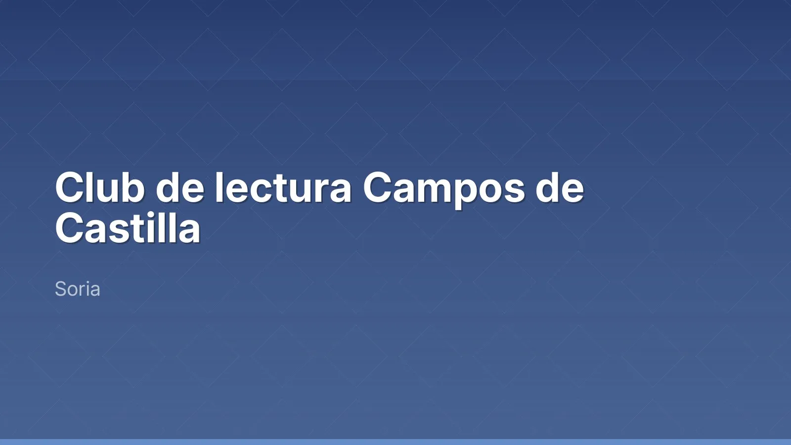 Club de lecture Campos de Castilla