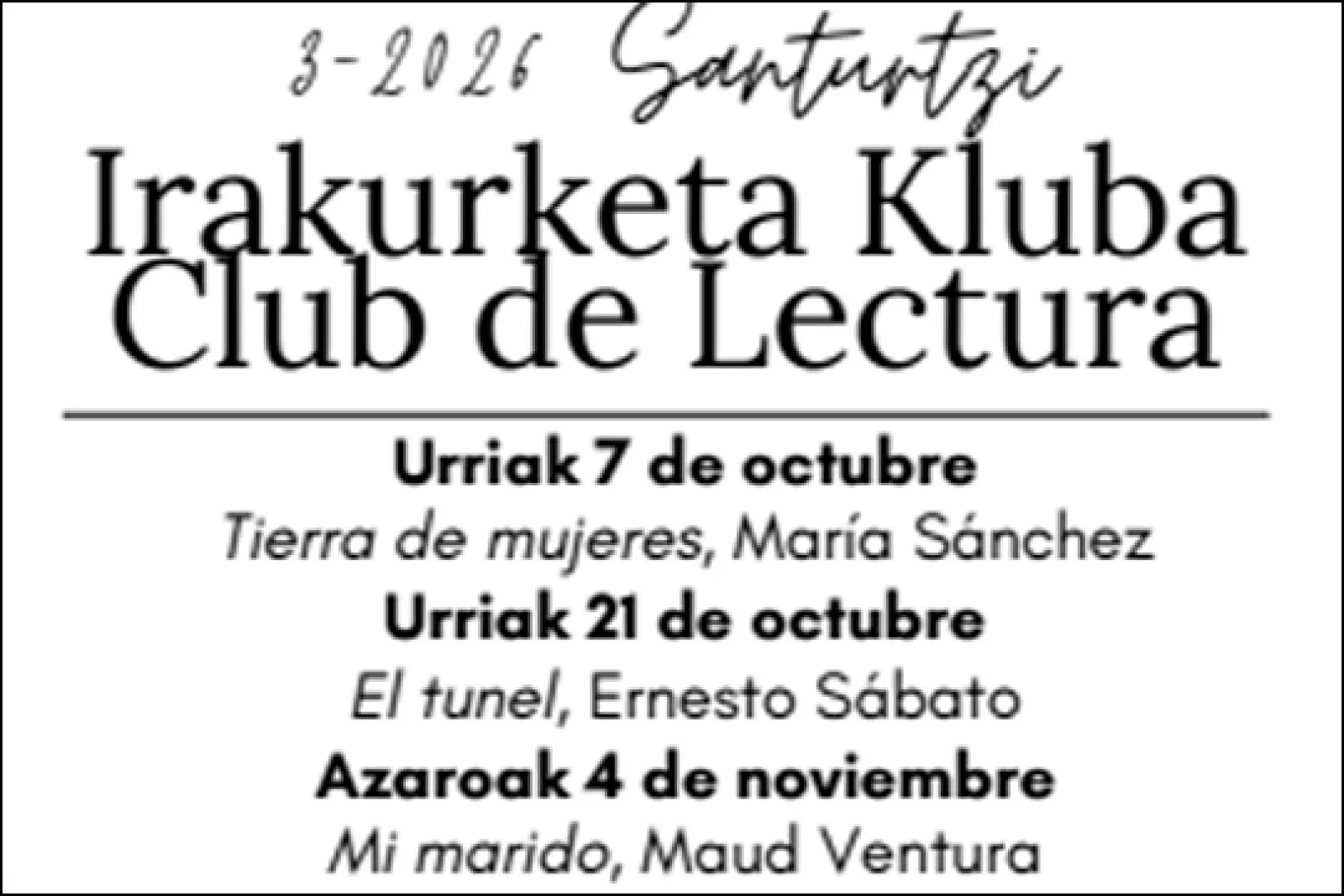 Club de lectura de Santurtzi: "Los astronautas"