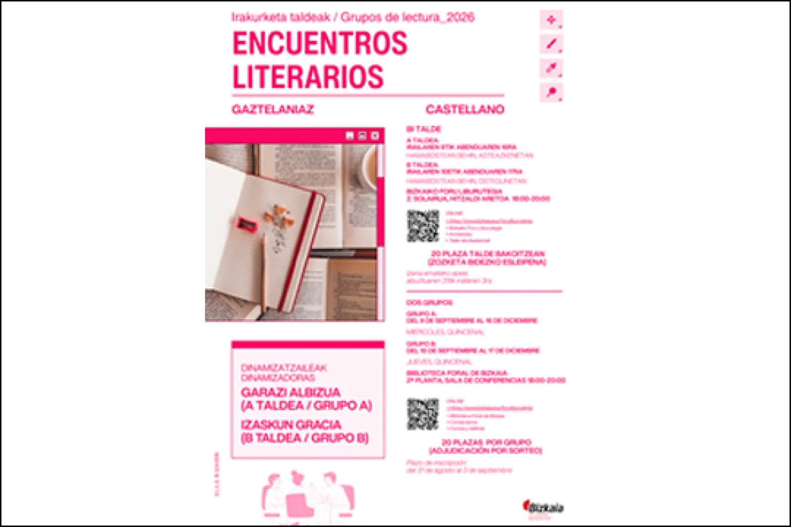 Encuentros literarios en castellano 2026 (Biblioteca Foral de Bizkaia): "Nadie me verá llorar"