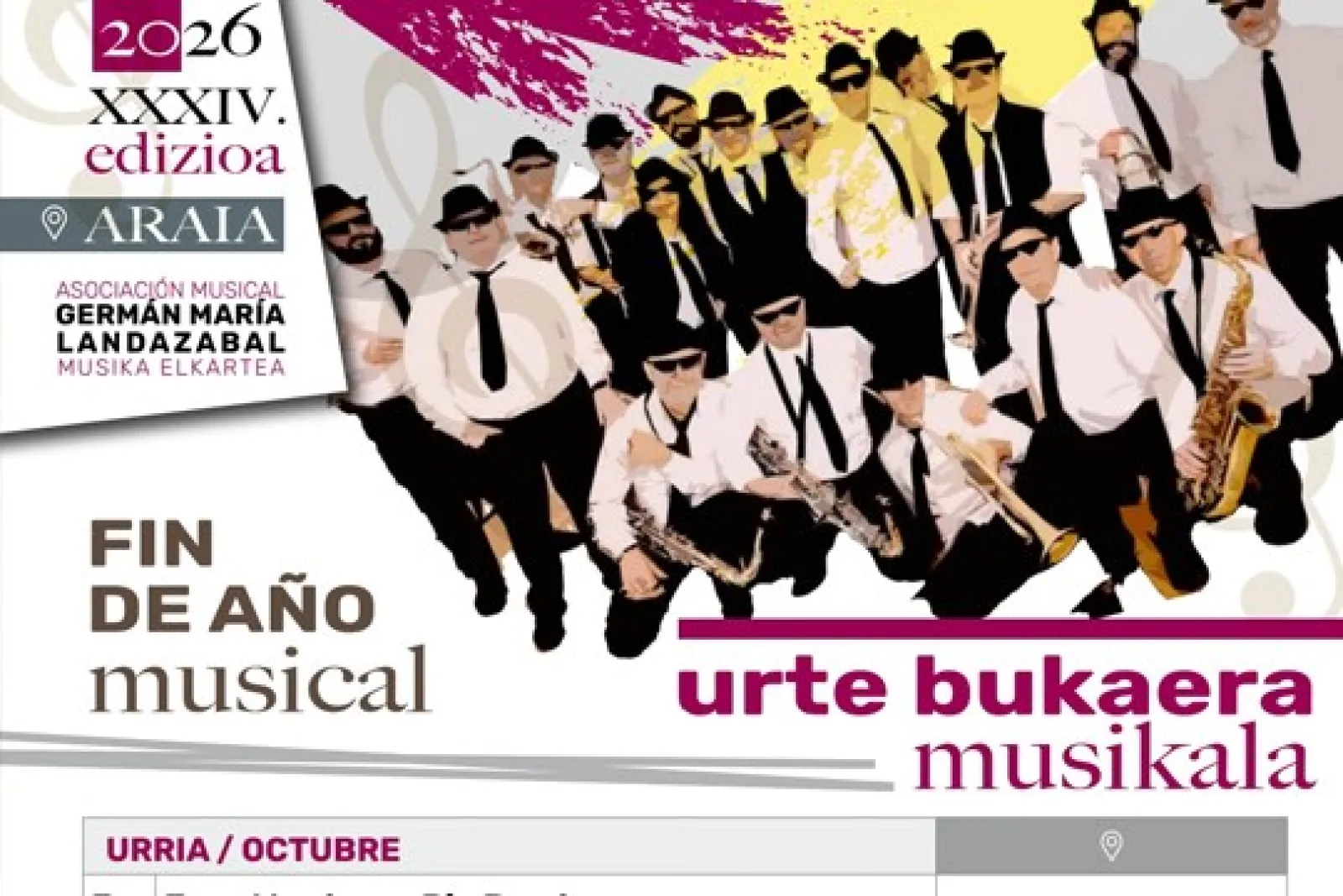 Fin de Año Musical de Araia 2026: Ciclo Bernaola: Coro Dzast Ahotsak