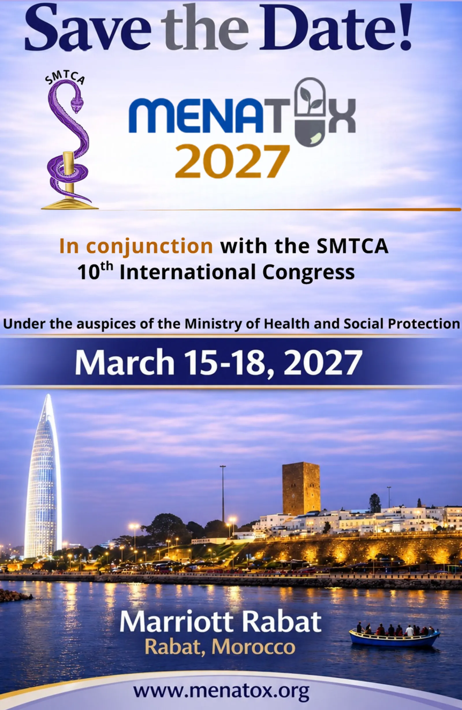 MENATOX 2027 — 10e Congrès international de la Société Marocaine de Toxicologie Clinique et Analytique