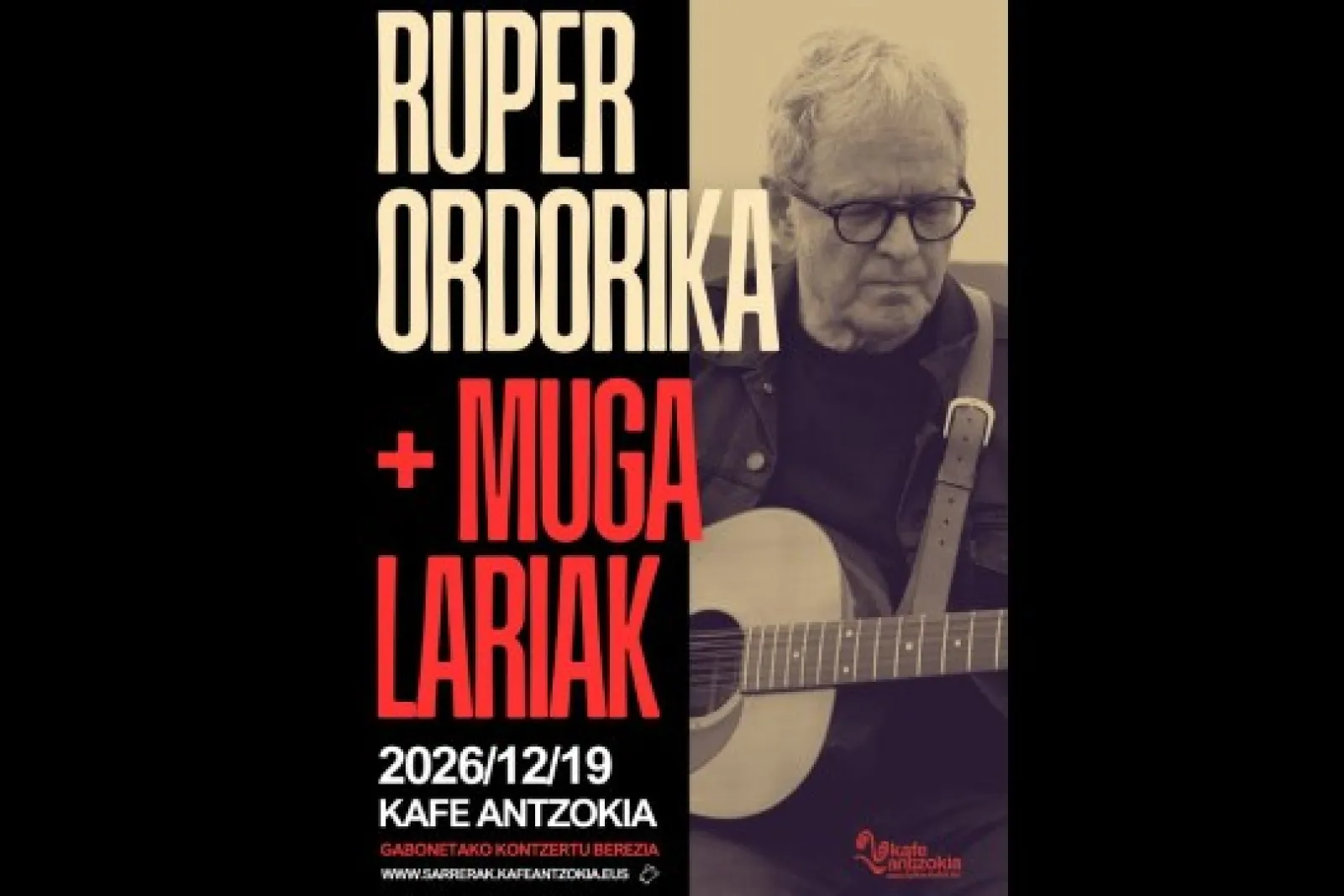 Ruper Ordorika & Mugalariak: concierto de navidad (19 de diciembre - Bilbao)
