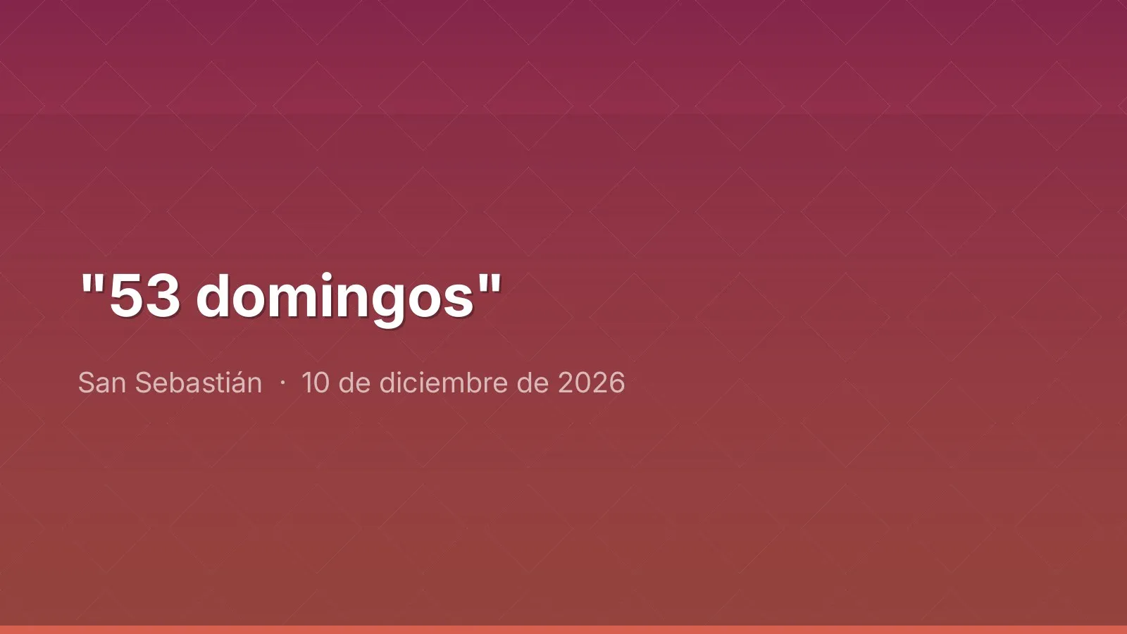 "53 domingos"