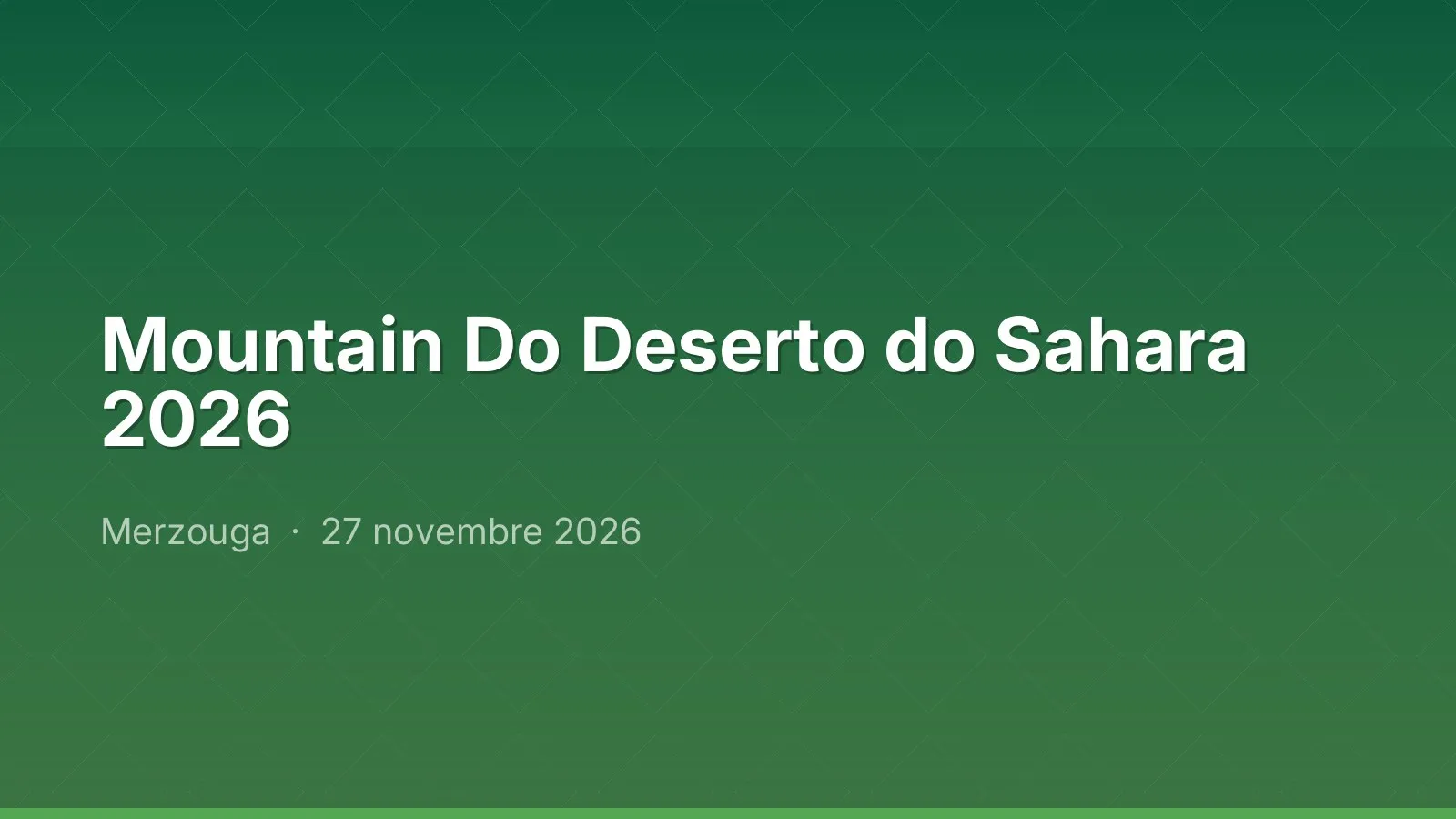 Mountain Do Deserto do Sahara 2026