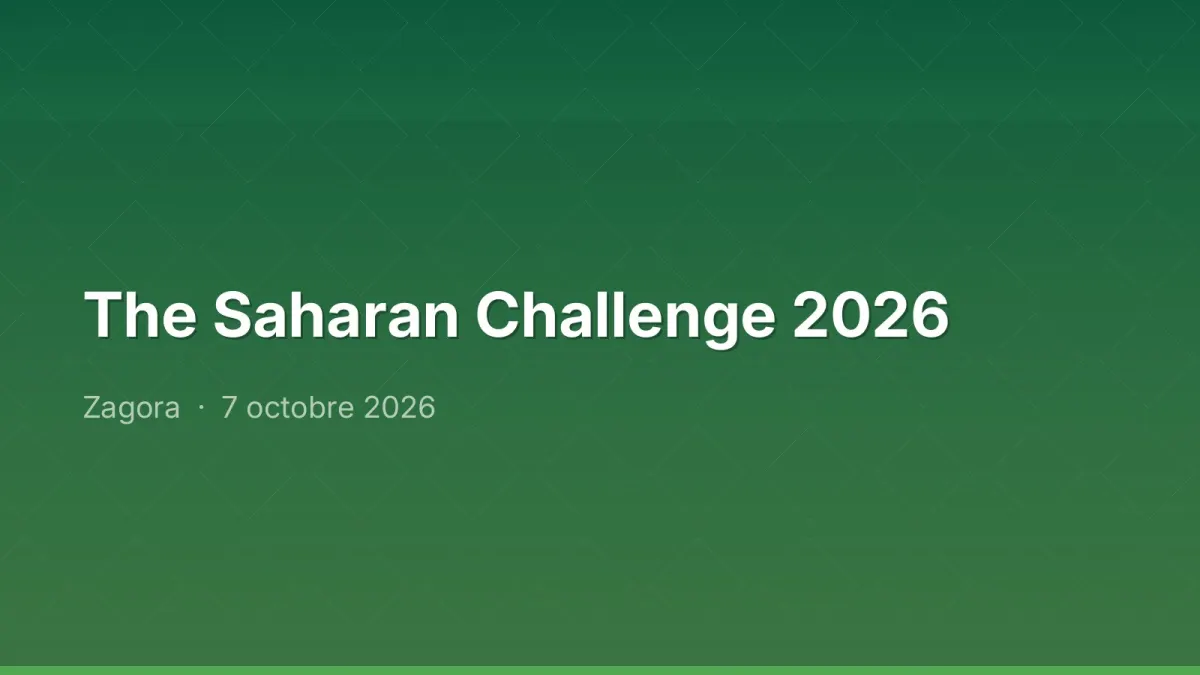The Saharan Challenge 2026