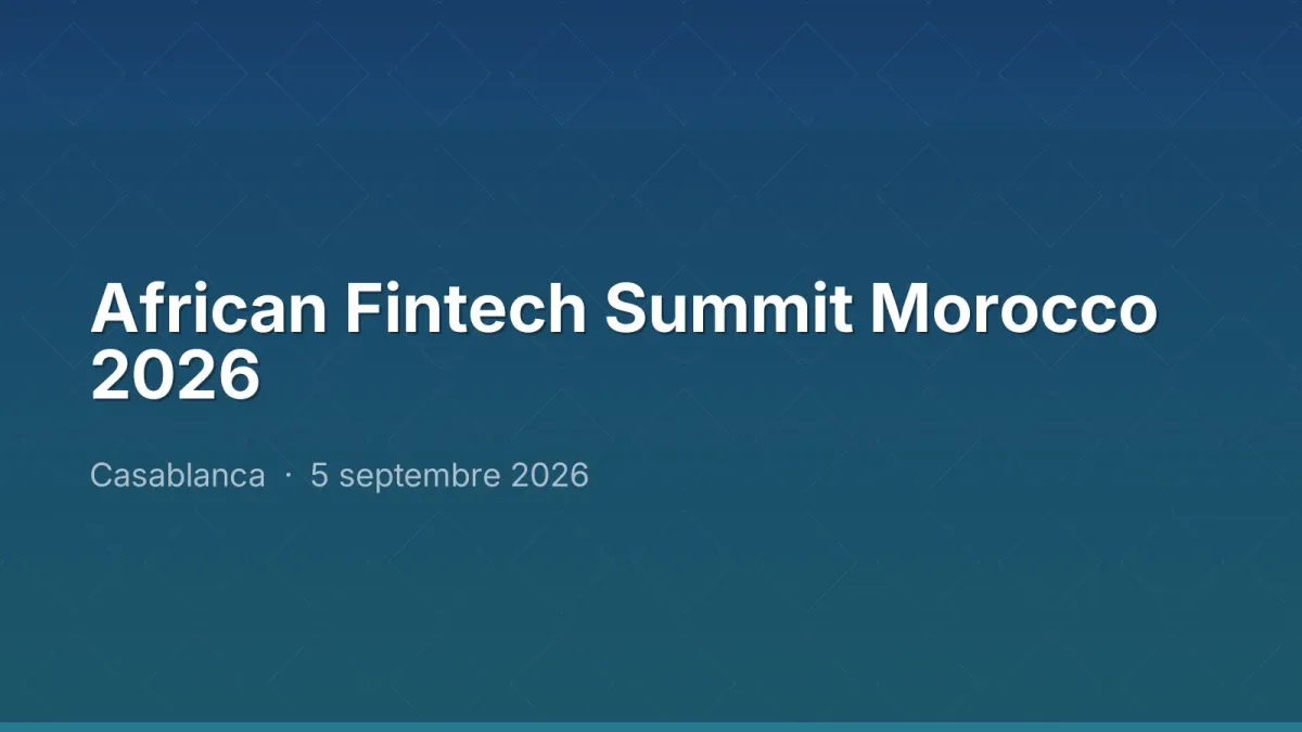 African Fintech Summit Morocco 2026