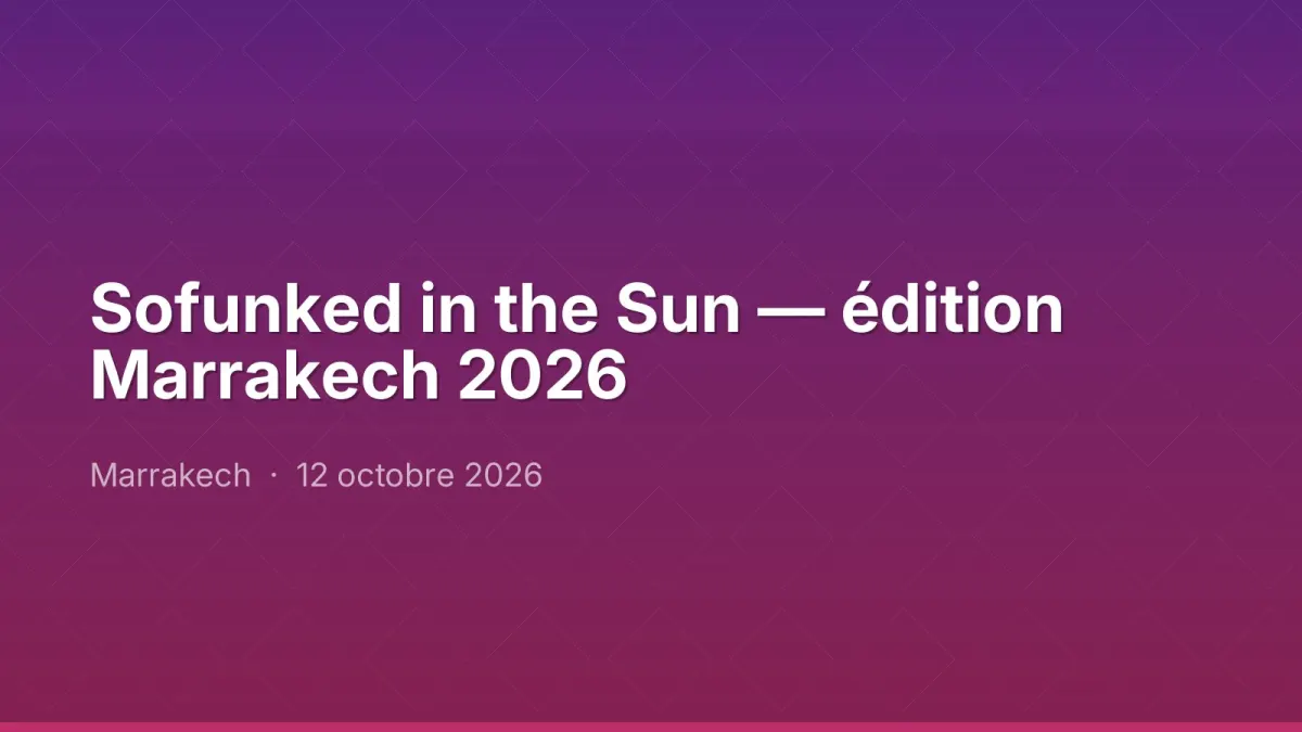 Sofunked in the Sun — édition Marrakech 2026
